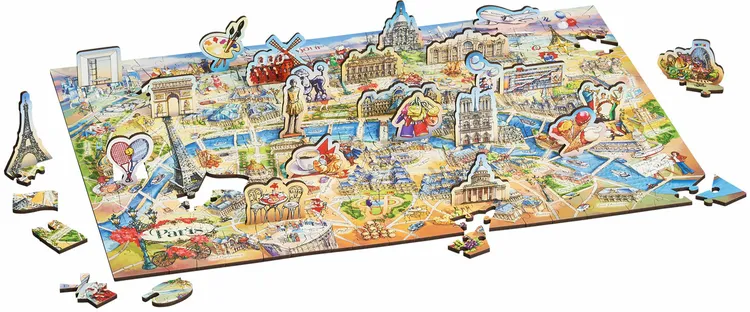 Paris Map Illustration detail